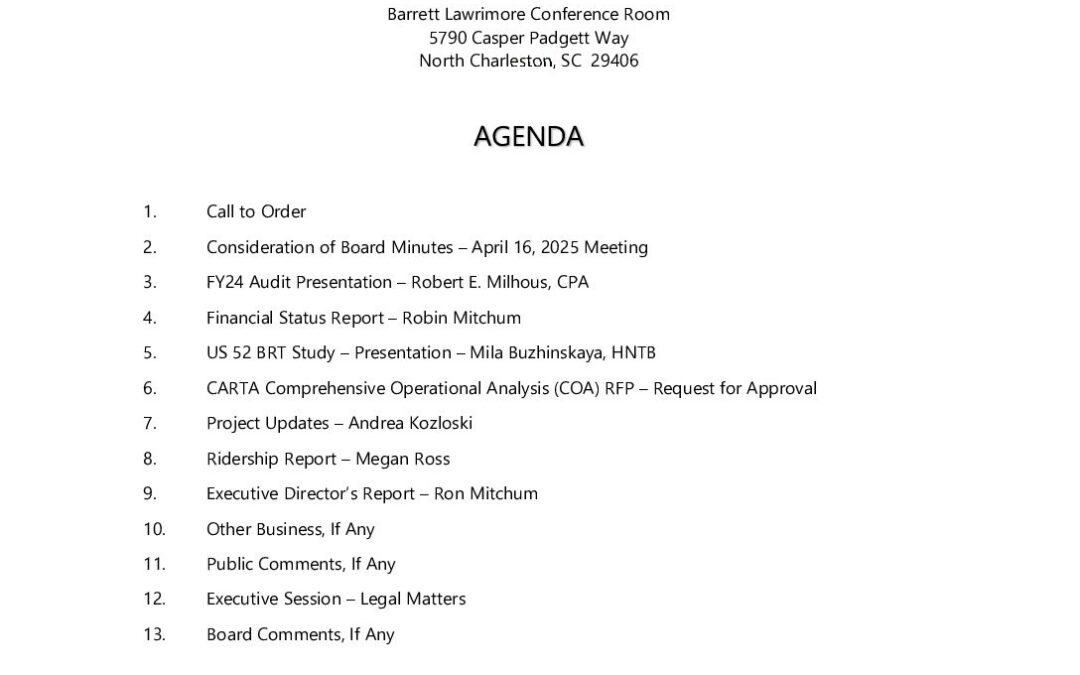 CARTA Board of Directors Agenda Packet 5 21 2025