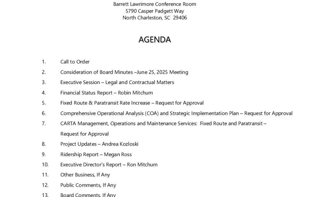 CARTA Board of Directors Agenda Packet 7 23 2025