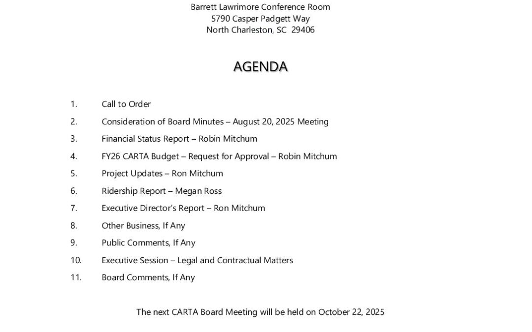 CARTA Board of Directors Agenda Packet 9 25 2025