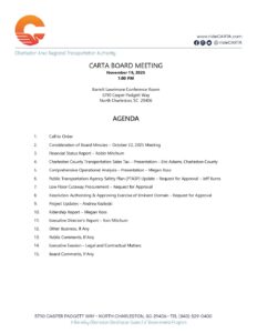 CARTA Board of Directors Agenda Packet 11 19