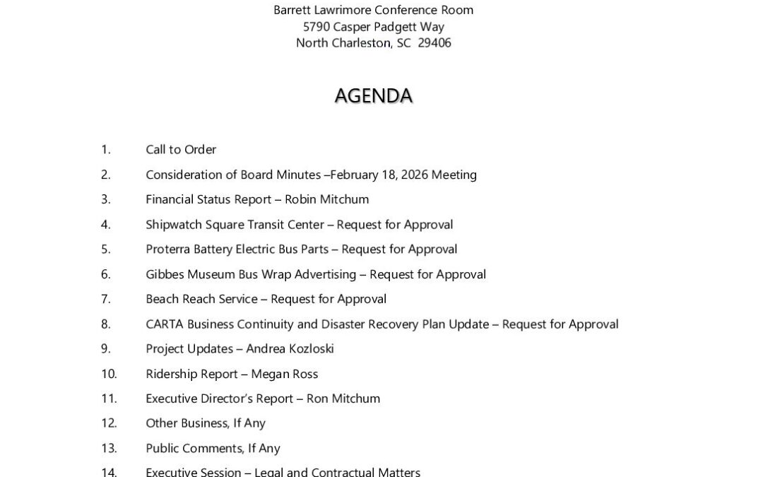 CARTA Board of Directors Agenda Packet 3 25 26